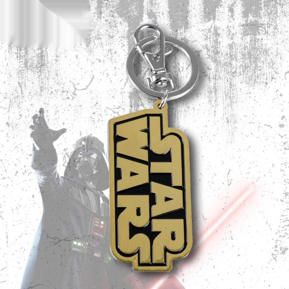 Star Wars Official Licensed Zinc Alloy Keychain - Gold Logo