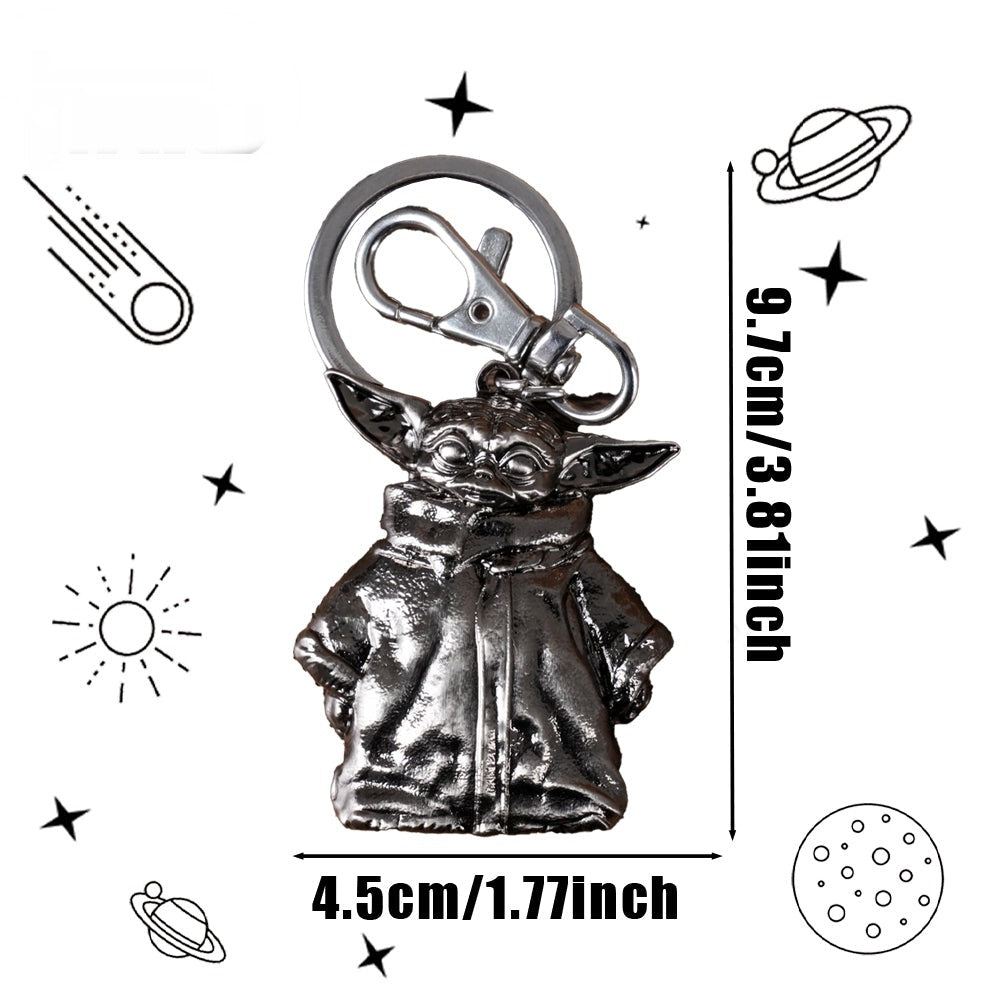 Officially Licensed Star Wars Yoda 3D Metal Keychain Clip