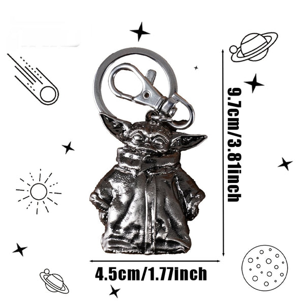 Officially Licensed Star Wars Yoda 3D Metal Keychain Clip