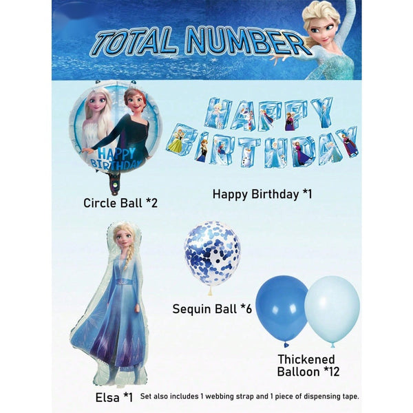 Disney Frozen Elsa Balloon Set - 24 Pieces