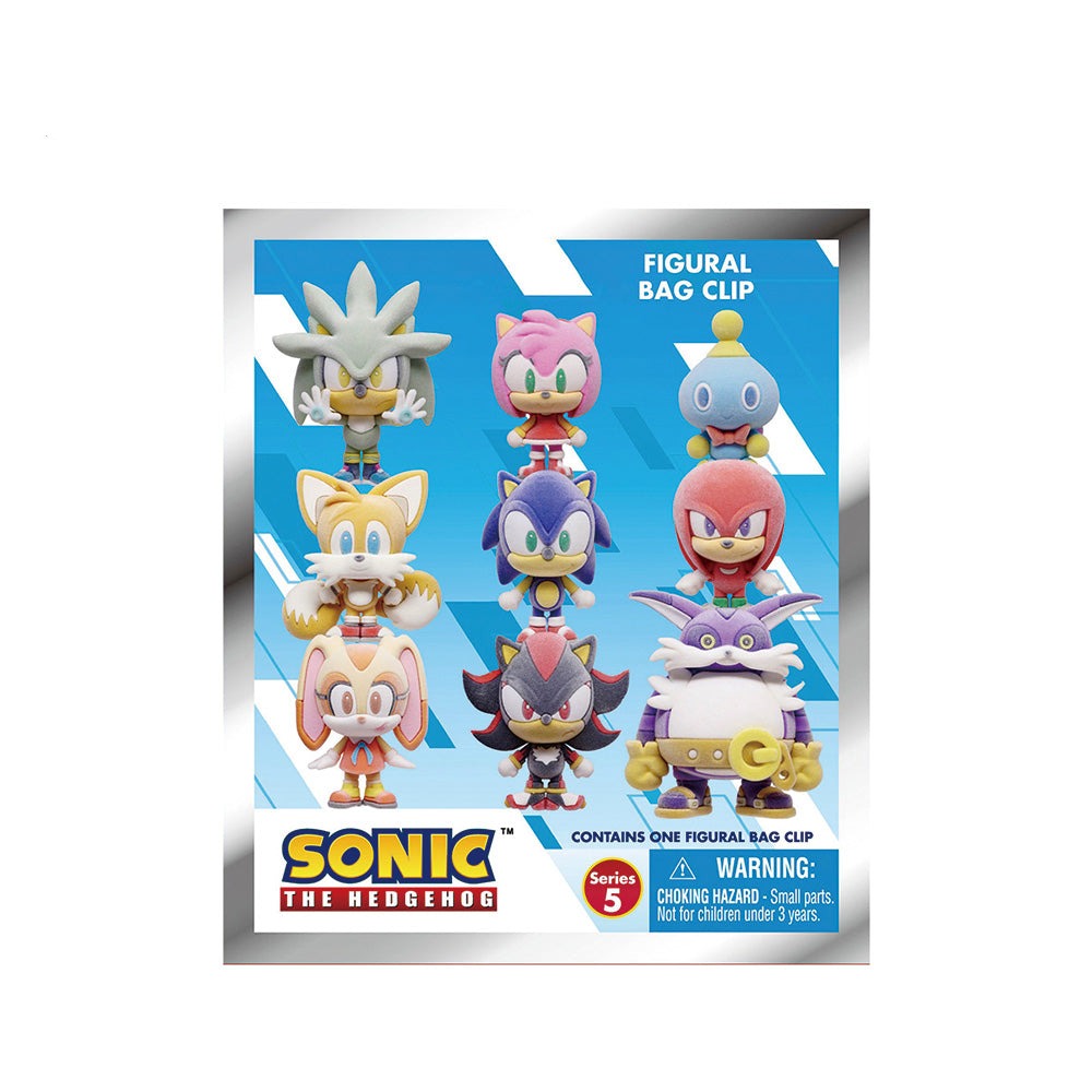 Sonic the Hedgehog Official Licensed 3D Character Mystery Gift Pack Clip Keychain - Random Character