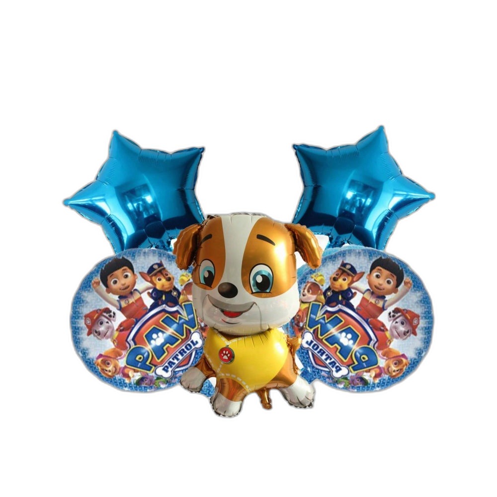 Paw Patrol Rubble and Ryder 5-Piece Balloon Set