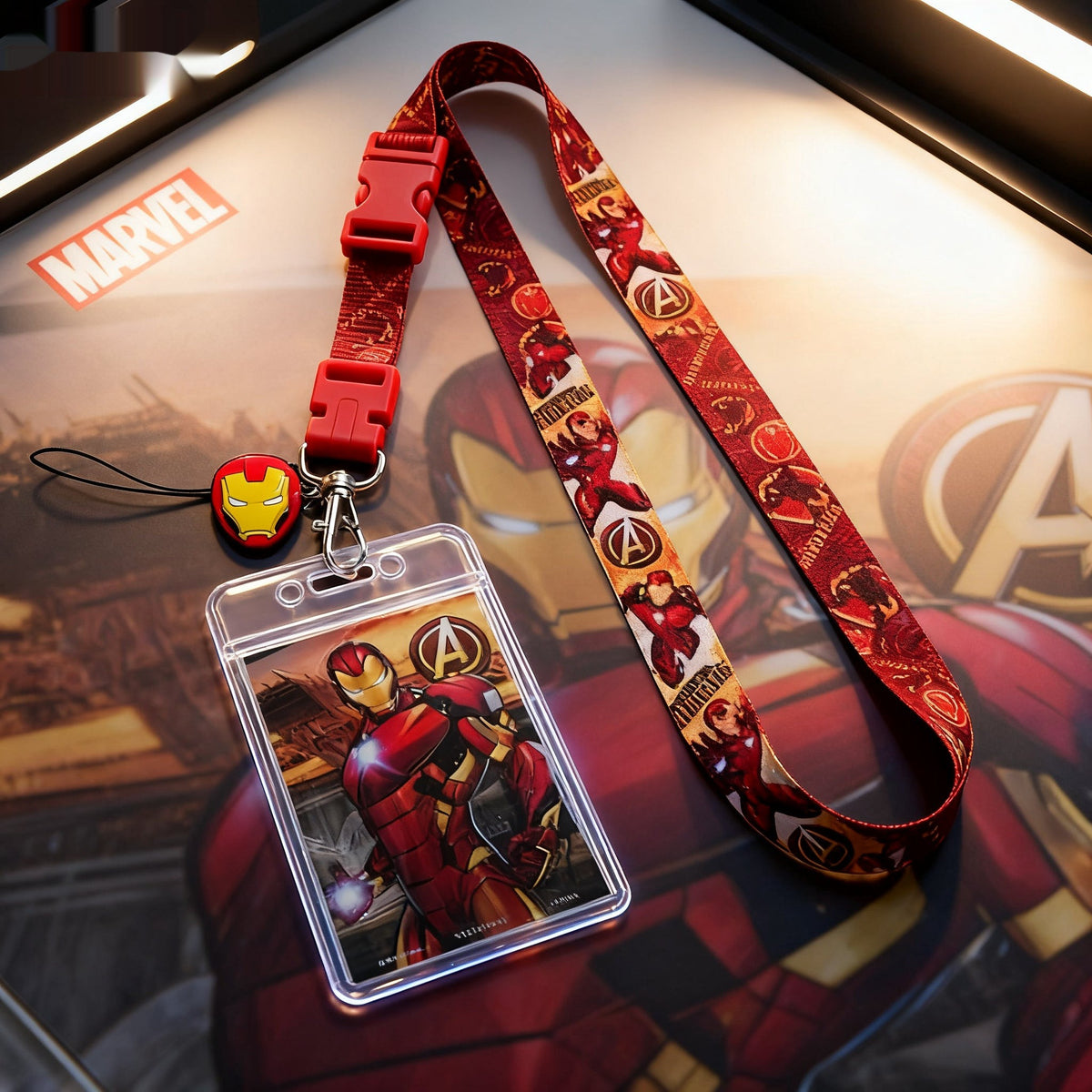 Marvel Official Licensed Iron Man Lanyard Card Holder