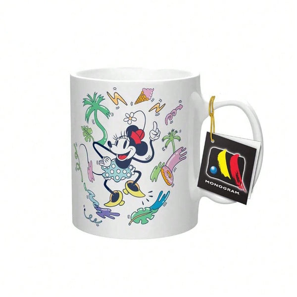 Disney Mickey Mouse Ceramic Mug - White Background Graffiti Design