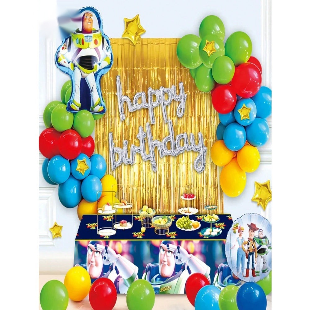 Disney Toy Story Buzz Lightyear 51-Piece Balloon Set - Multi-Color Latex Balloon Arch Set for Birthday Parties Main image