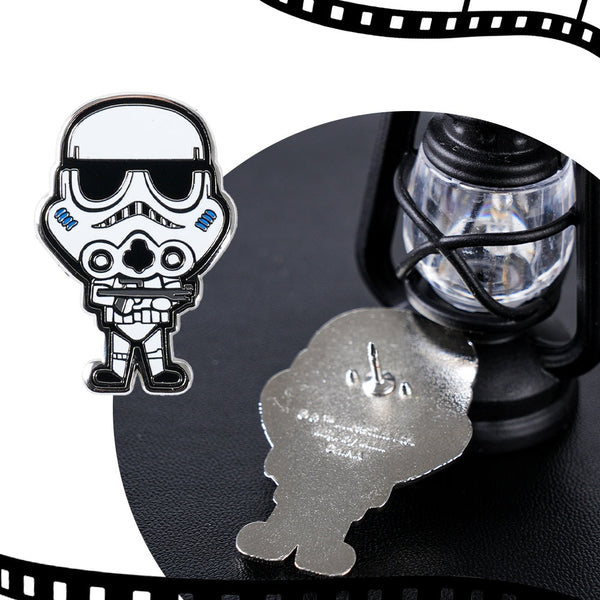 Disney Star Wars Character Zinc Alloy Brooch Collection - Darth Vader, Stormtrooper, Yoda, RDR2