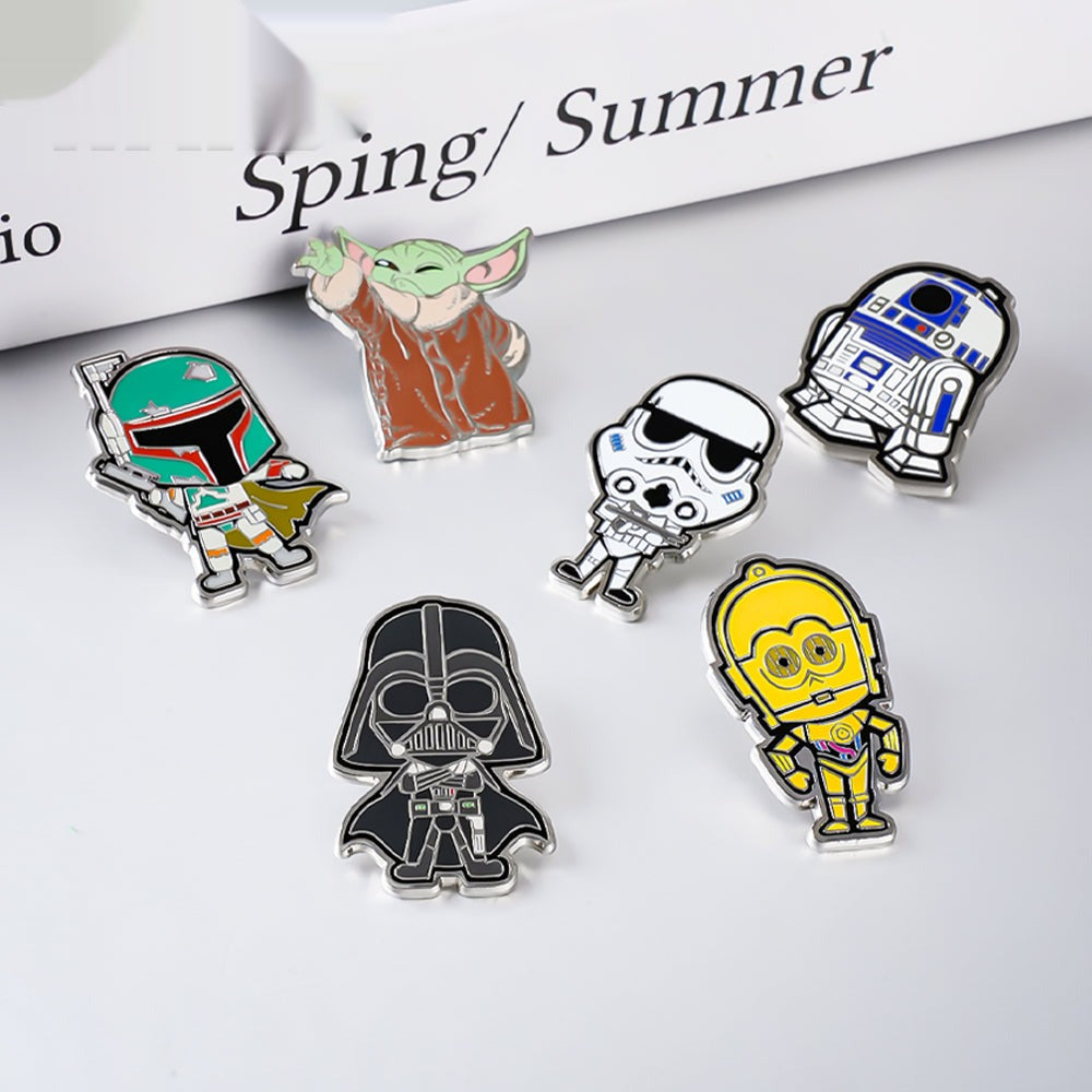 Disney Official Authorized Metal Character Brooch Collectible Edition - Darth Vader, Stormtrooper, Yoda, RDR2 and Other Pins Badges