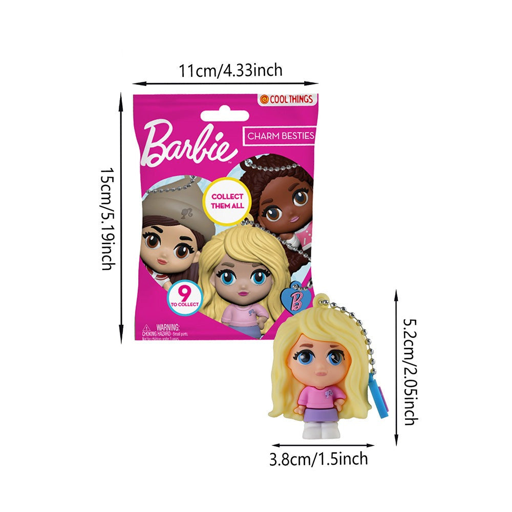 Official Barbie 3D Animation Character Series Blind Bag PVC Keychain