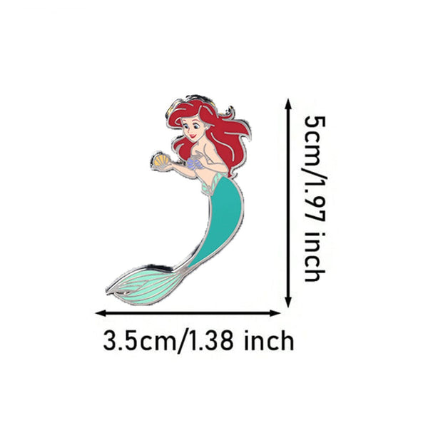 Disney Princess Enamel Brooch - Belle, Jasmine, Ariel Series