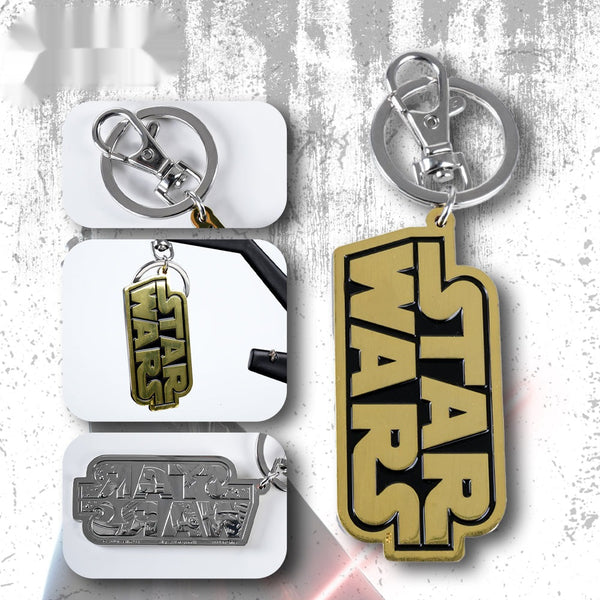 Star Wars Official Licensed Zinc Alloy Keychain - Gold Logo