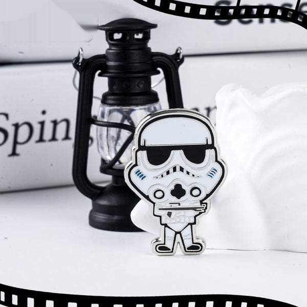 Disney Star Wars Character Zinc Alloy Brooch Collection - Darth Vader, Stormtrooper, Yoda, RDR2