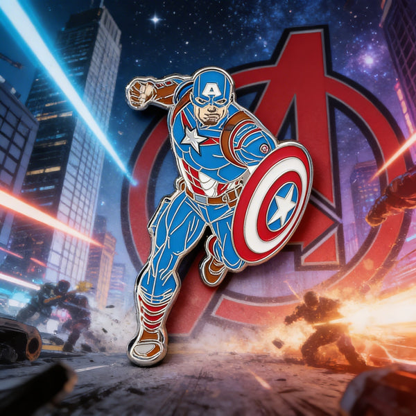 Marvel Avengers Captain America Zinc Alloy Brooch
