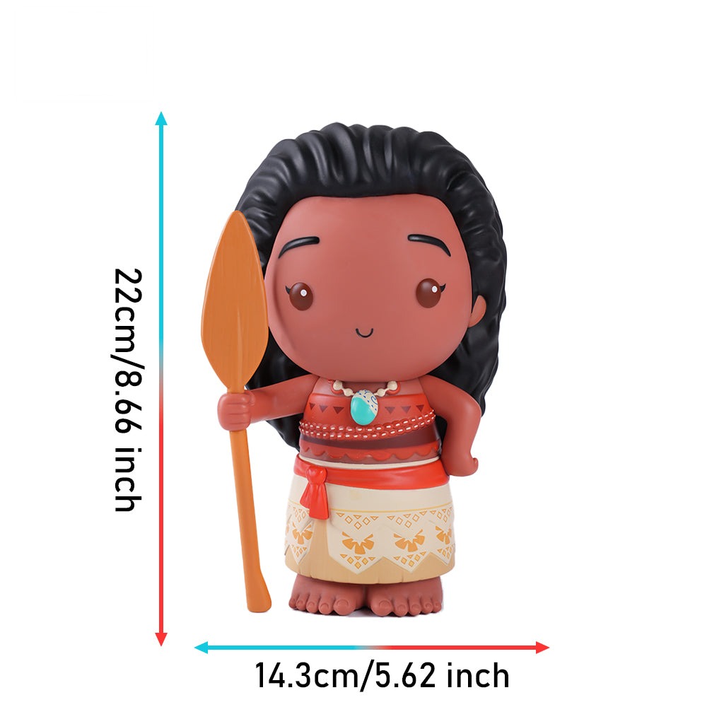 Disney Moana Adventure Princess PVC Piggy Bank - Cartoon Style Coin Bank Collectible