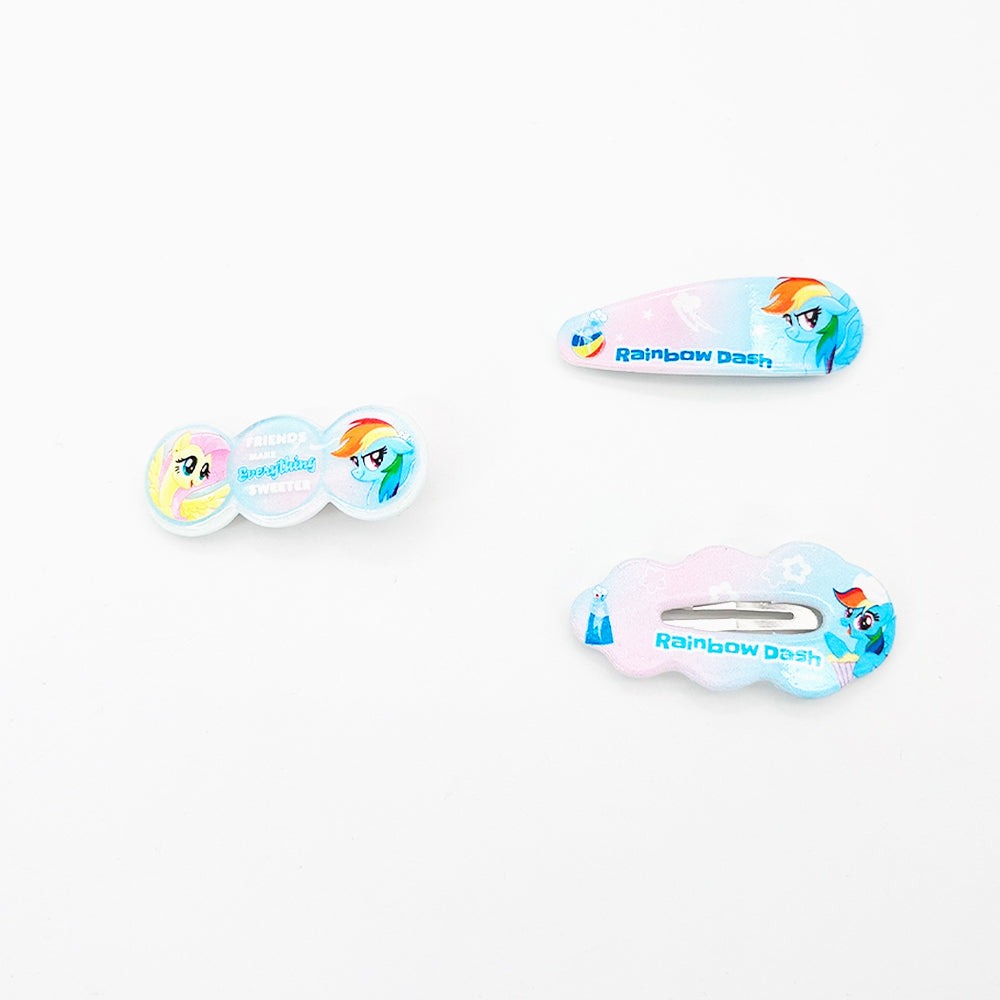 My Little Pony Official Licensed Rainbow Pony Cartoon Hair Clip Set
