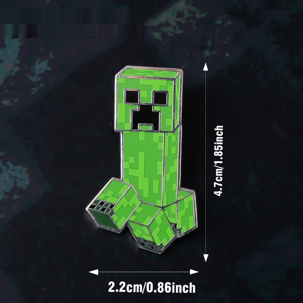 Minecraft Creeper Zinc Alloy Brooch