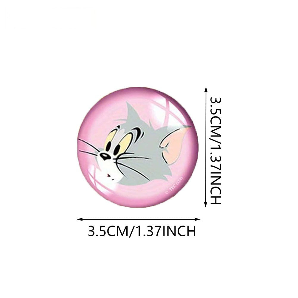 Tom and Jerry DIY Transparent Round Refrigerator Magnets by Dama Secondary image