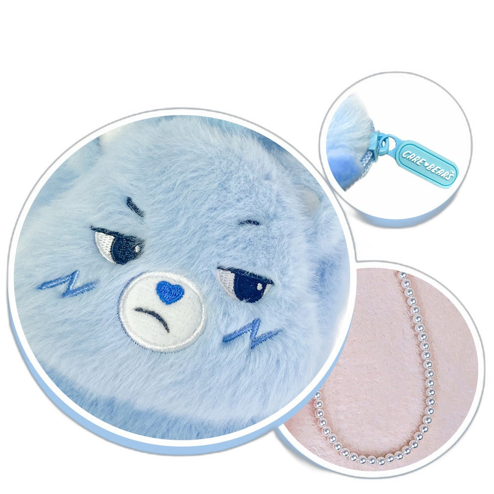 Carebears Official Licensed Blue Plush Cartoon Girl Backpack Phone Bag