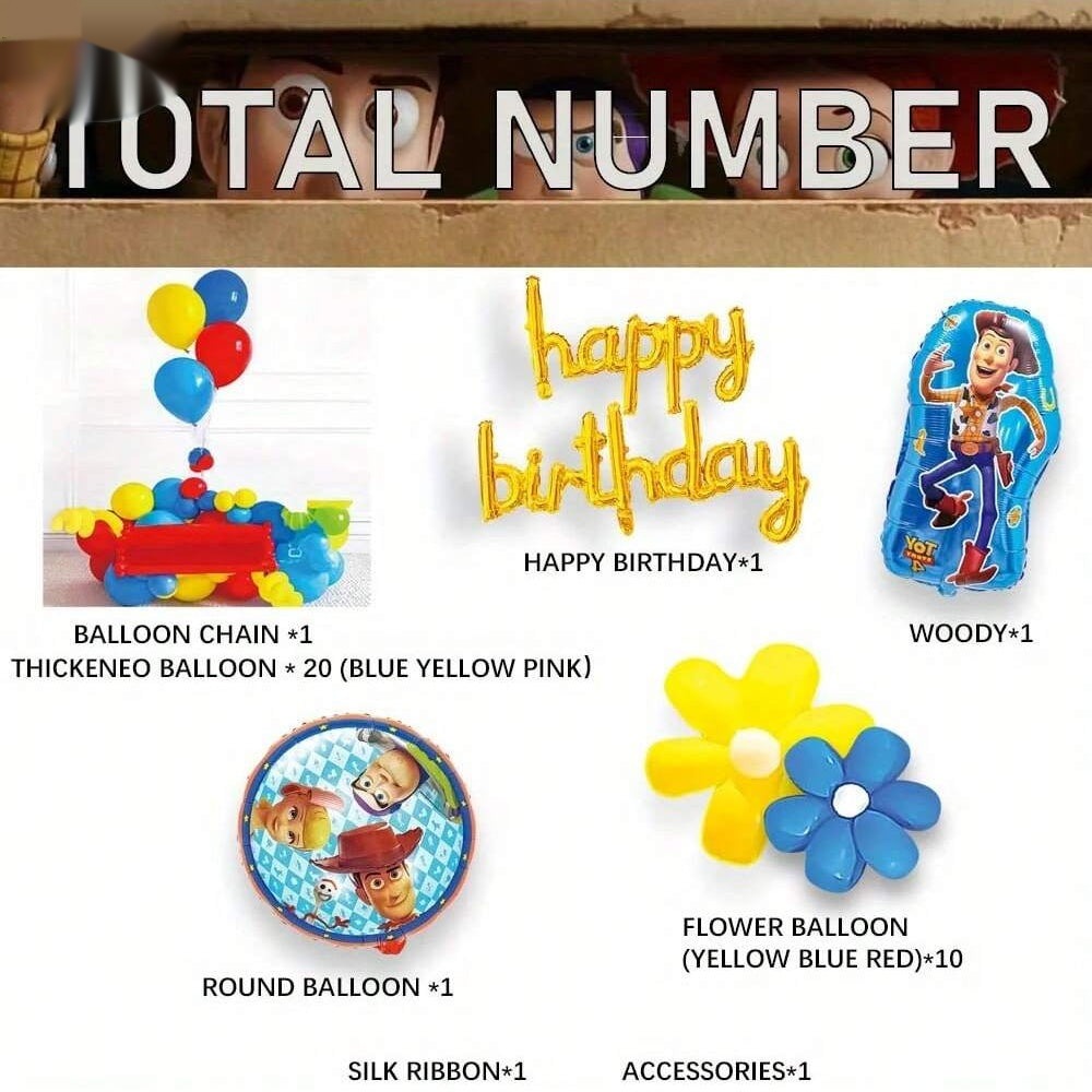 Disney Officially Licensed Buzz Lightyear and Woody Balloon Set