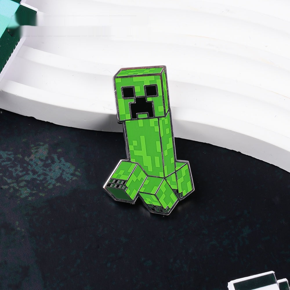 Minecraft Creeper Zinc Alloy Brooch