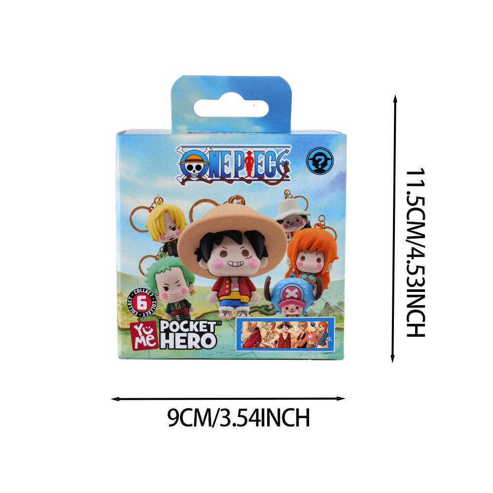 One Piece PVC Blind Box Keychain