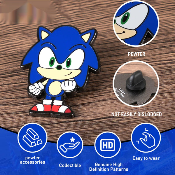 Sonic the Hedgehog Official Licensed Colorful Zinc Alloy Brooch