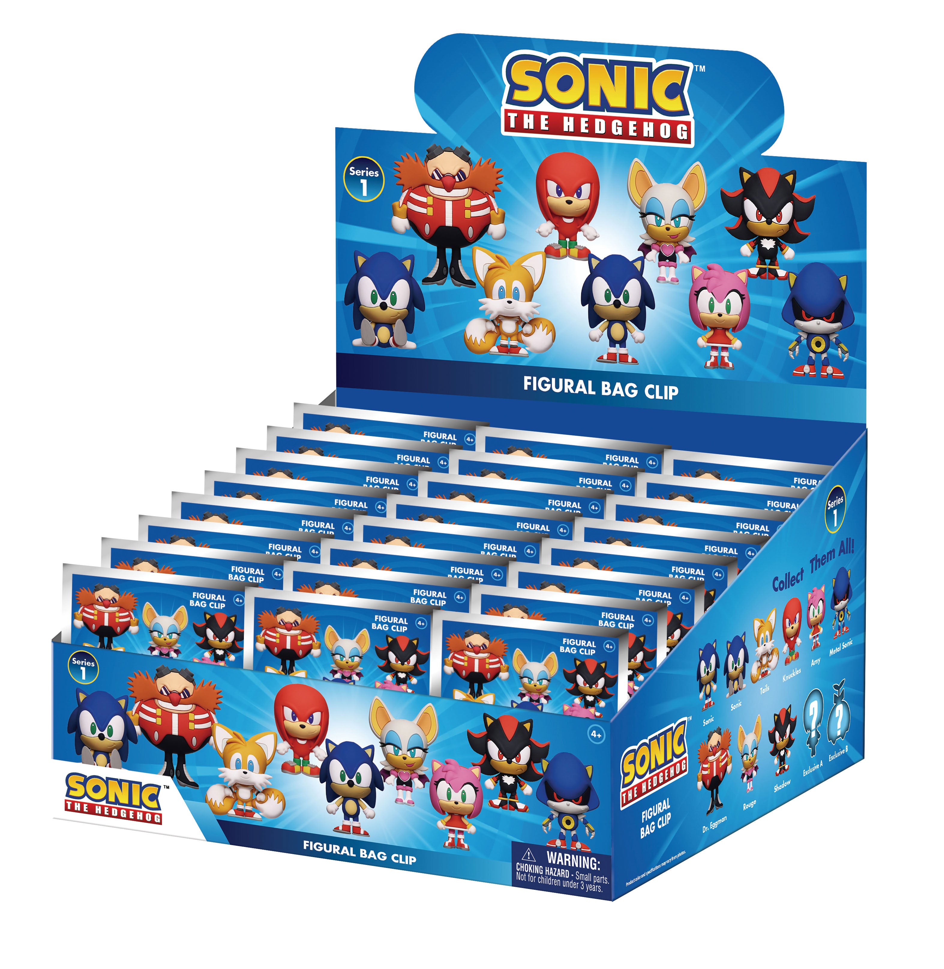 Sonic the Hedgehog Official Licensed 3D Anime Character Series - 1 Mystery Blind Bag Clip Keychain Secondary image