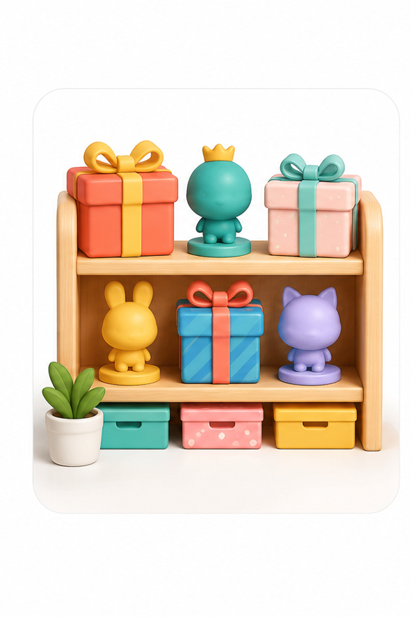 Curated Popikult gift shelf illustration