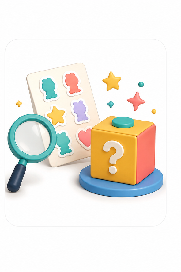 Playful product discovery illustration