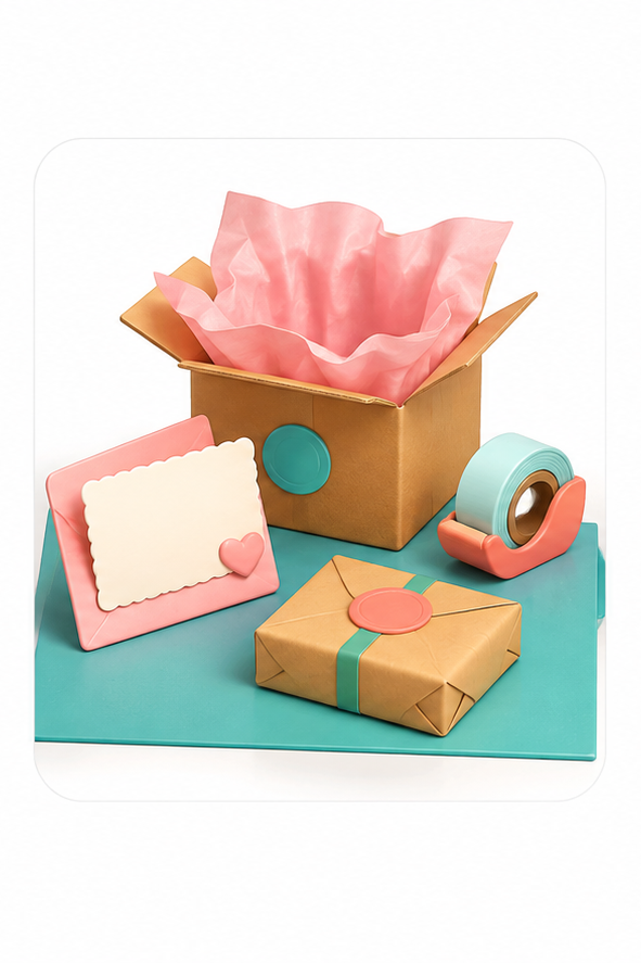 Gift packing illustration